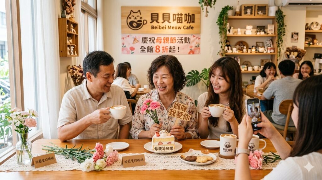 母親節活動,貝貝喵咖,麝香貓咖啡